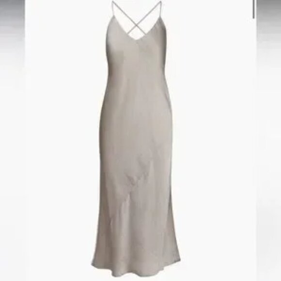 Aritzia Wilfred Only Slip Satin Maxi Dress - Picture 2 of 9